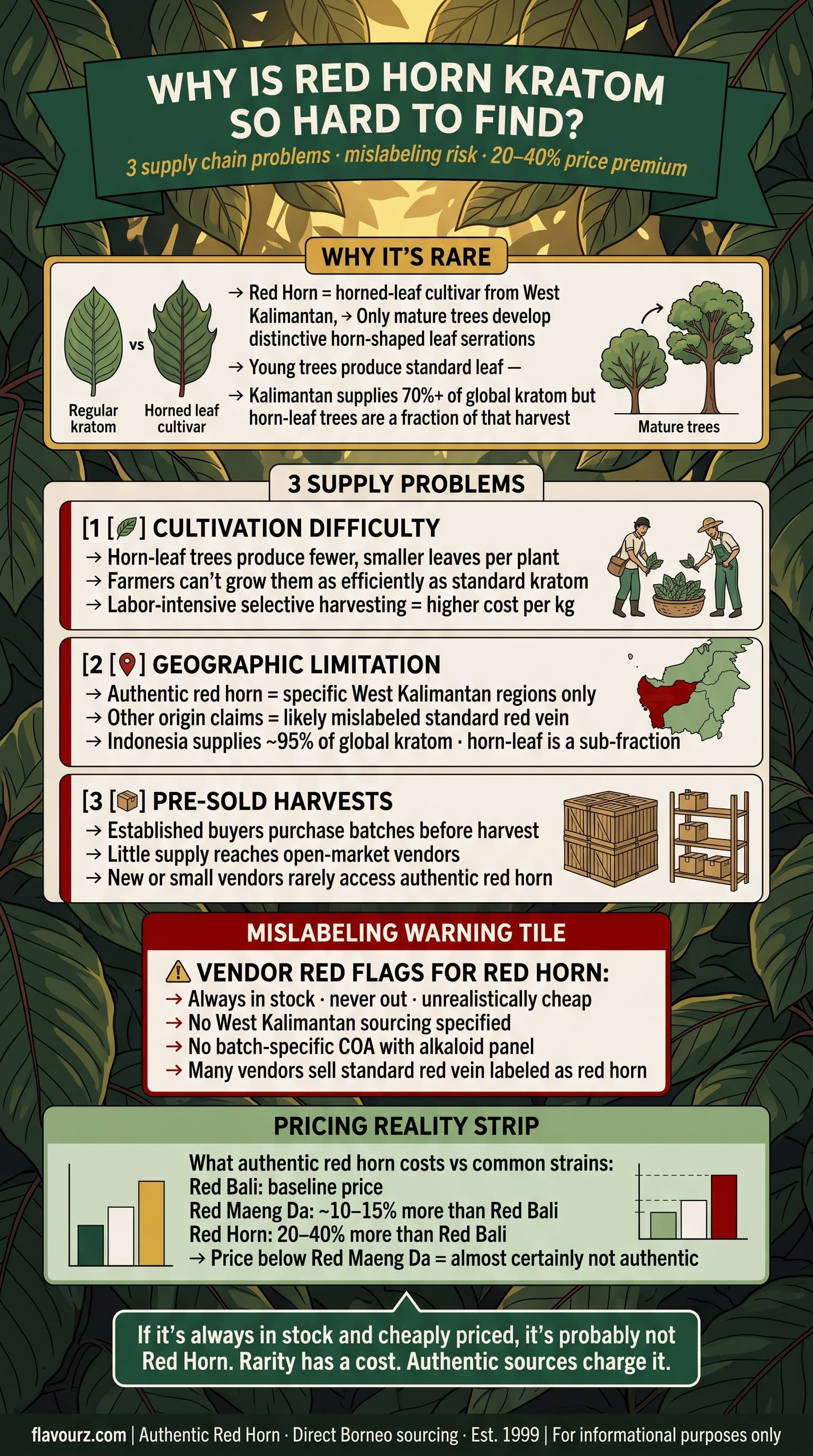 infographic for Why Is Red Horn Kratom So Hard to Find